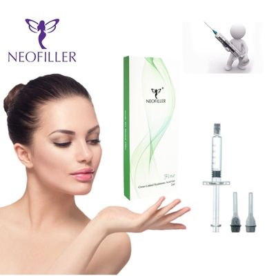 Mejillas Facial Ácido Hialurónico Relleno Dérmico Labio HA Relleno 1ml 2ml 24mg/Ml