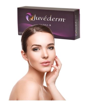 Relleno de la piel de la barbilla Inyecciones de labios Juvederm Relleno dérmico de gel transparente para senos