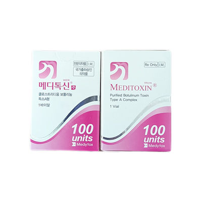 toxina Botulinum de Meditoxin de las inyecciones Botulinum de la toxina del retiro de la arruga 2.5mL mecanografiar 100 unidades