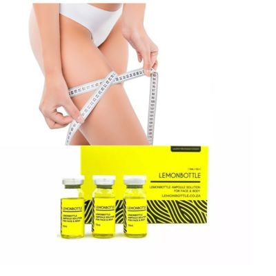Solución disolvente de grasa de alta concentración para rostro y cuerpo 10ml x 5 botellas de limón Embalaje aseptico desechable