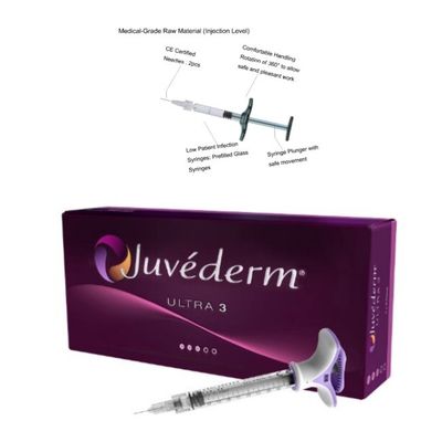 Gel de ácido hialurónico Juvederm Relleno dérmico 6-9 meses Efecto Almacenamiento a temperatura ambiente