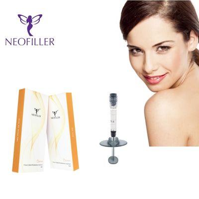 2 ml de Acido Hialurónico Transparente Relleno dérmico Gel inyectable para mejora facial del sitio de inyección