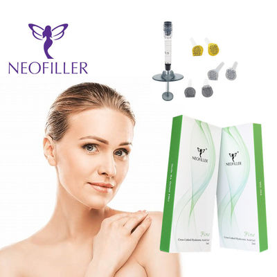 Ácido hialurónico transparente 24 mg-ml relleno dérmico gel inyectable inyección hipodérmica mejora facial