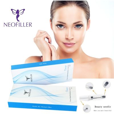 Acido hialurónico 1 ml Gel inyectable para relleno dérmico Solución natural de rejuvenecimiento facial de larga duración