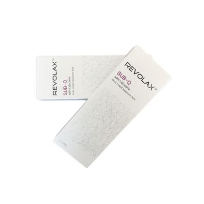Relleno dérmico fino profundo Sub-Q Revolax con consistencia de gel lisa y elástica para la restauración del volumen facial de aspecto natural