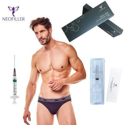 Relleno dérmico de ácido hialurónico transparente con tecnología de enlace cruzado adecuado para almacenamiento a temperatura ambiente y procedimientos cosméticos