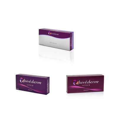 Contour de mejilla Juvederm Relleno dérmico Ácido hialurónico Gel inyectable Fórmula de restauración del volumen