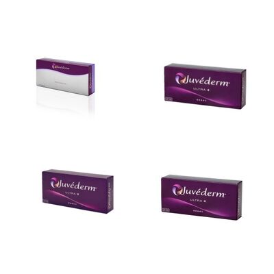 Juvederm, relleno dérmico a base de gel, ácido hialurónico inyectable para restaurar el volumen facial.