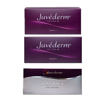 Gel inyectable Juvederm, jeringa de 1 ml, relleno dérmico ideal para contorno facial y reducción de arrugas
