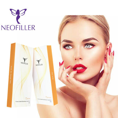 Inyección hipodérmica Ácido hialurónico cruzado Relleno dérmico Gel inyectable Reducción de líneas finas de contorno facial