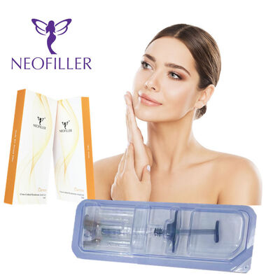 Inyección hipodérmica Ácido hialurónico cruzado Relleno dérmico Gel inyectable Reducción de líneas finas de contorno facial