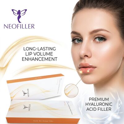 Relleno dérmico de ácido hialurónico inyectable reticulado, 1ml, Gel biocompatible de 8-15 meses de duración, suavizante de arrugas faciales