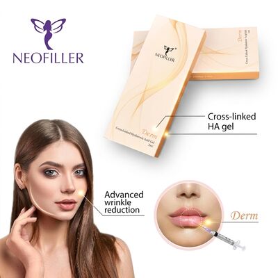 6-8 Months Effect Duration Hyaluronic Acid Dermal Filler with Biocompatible Hyaluronic Acid in 1ml Syringe Volume for Wrinkle Reduction