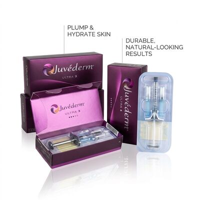 Gel Juvederm Dermal Filler antiarrugas producto diseñado para suavizar las arrugas y mejorar el contorno facial para profesionales.