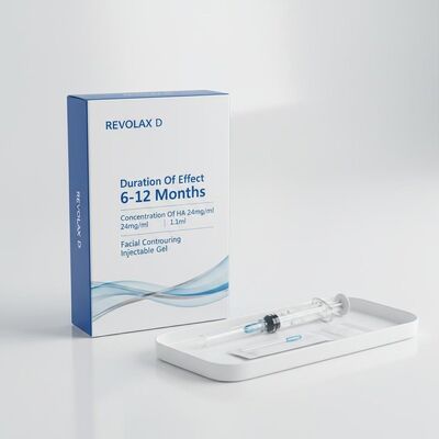 Duración del efecto 6 a 12 meses Revolax relleno dérmico Concentración de Ha 24mgml Volumen 11ml Gel inyectable de contorno facial