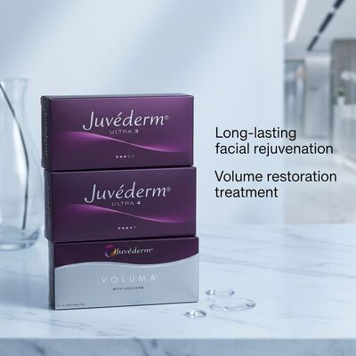 Volumen 2 veces 1 ml Juvederm Voluma Filler Antienvejecimiento Relleno facial para aumentar el volumen de la cara media y mejorar los contornos faciales