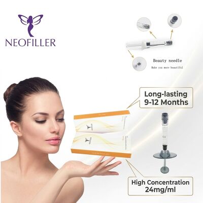 Neofiller Ácido hialurónico interconectado Relleno dérmico Gel inyectable Relleno labial de barbilla Aumento del volumen facial