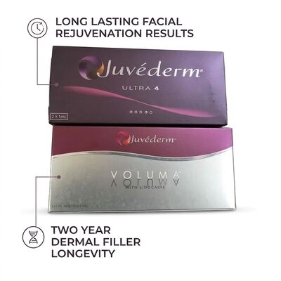 Gel Juvederm Dermal Filler 1ml Siringa Sitio de inyección facial Ideal para procedimientos de rejuvenecimiento facial y restauración del volumen
