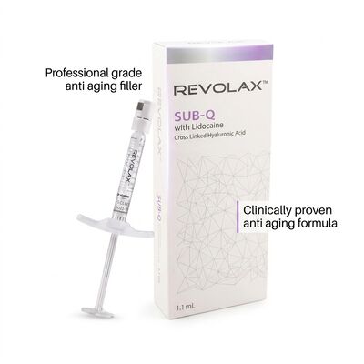 Relleno Dermal Revolax de fina profundidad Sub-Q Alta biocompatibilidad Adecuado para la inyección Profundidad de la dermis media a profunda Mejora el contorno de la piel