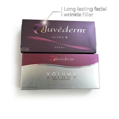 Volumen de la jeringa 1 ml jeringa Juvederm Relleno dérmico que ofrece seguridad Duración de 9 a 12 meses Ideal para el rejuvenecimiento de la piel