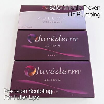 Volumen de la jeringa 2 1 ml por caja Juvederm Volumen de relleno Seguridad Contouring facial Relleno cutáneo inyectable para aumentar el volumen