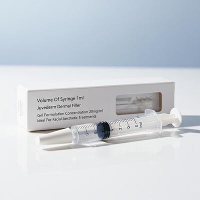 Volumen de la jeringa 1 ml Juvederm Dermal Filler Gel Formulación Concentración 20 mg Ml Ideal para tratamientos estéticos faciales