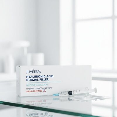 Relleno dérmico Juvederm con ácido hialurónico Adecuado para múltiples áreas faciales y requiere condiciones de almacenamiento Evite la congelación