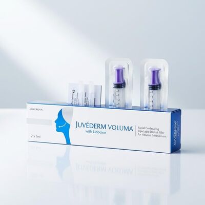 Volumen de la jeringa 2 1 ml por caja Juvederm Volumen de relleno Seguridad Contouring facial Relleno cutáneo inyectable para aumentar el volumen