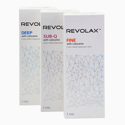Relleno Dérmico Revolax Profundo Sub-Q para Inyección en la Dermis Media a Profunda para la Restauración del Volumen Facial y la Reducción de Arrugas