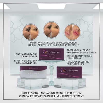 Relleno Juvederm para sienes Ácido hialurónico Relleno dérmico para restauración de volumen de fosas temporales 24mg/ml