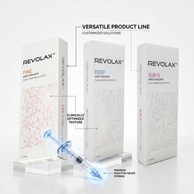 Revolax Sub-Q relleno facial completo monofásico de ácido hialurónico relleno dérmico 1.1 ml para la restauración del volumen facial