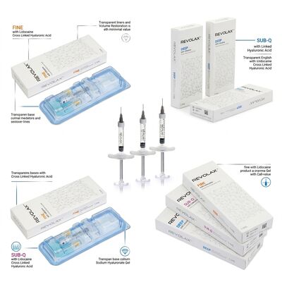 Revolax relleno de frente fino monofásico con ácido hialurónico relleno dérmico 1.1 ml para la corrección de la línea de la frente