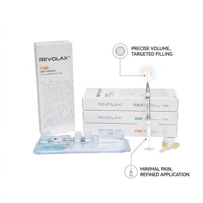 Relleno de mentón Revolax Sub-Q Ácido Hialurónico Dermal Cross-Linked Monofásico 1.1ml para Aumento de Mentón