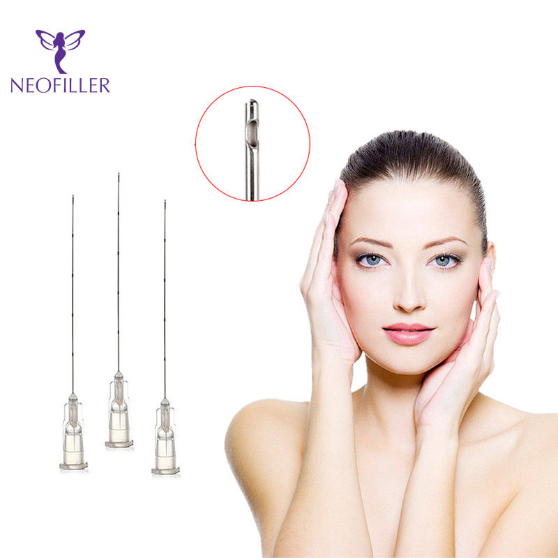llenador de la belleza 30G usando la cánula embotada de la cánula para los llenadores 40m m ácidos hialurónicos 50m m