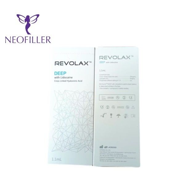 Eliminación de arrugas 1.1ml/Box Relleno dérmico Revolax Inyecciones de ácido hidráulico profundo para la cara