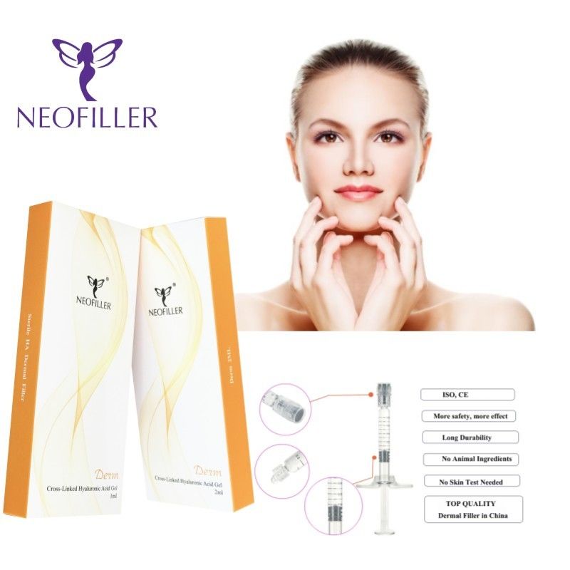 1ml 2 Ml Hyaluron Lip Filler After Care Nariz Labio Inyección de ácido hialurónico Relleno dérmico