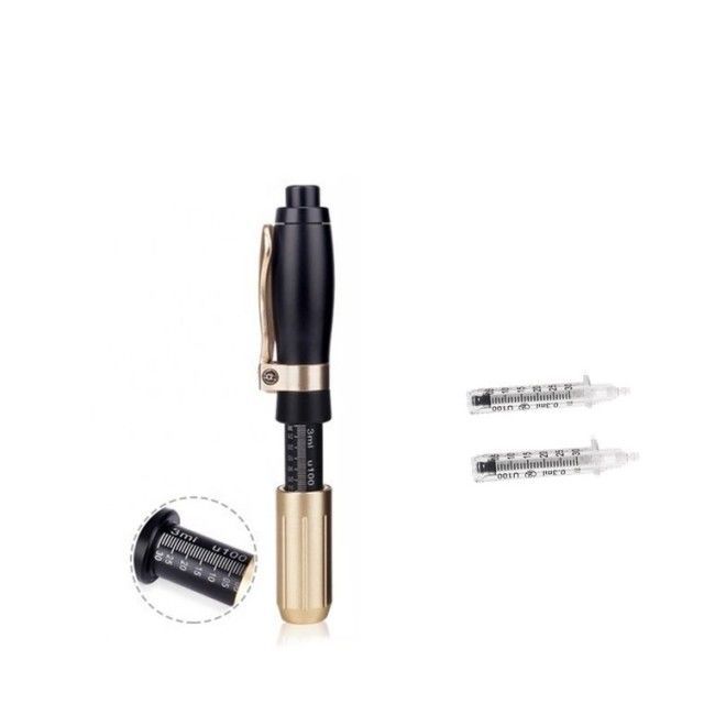 Rellenos dérmicos sin aguja antienvejecimiento de belleza, pluma y relleno de hialurón de 3 niveles de potencia