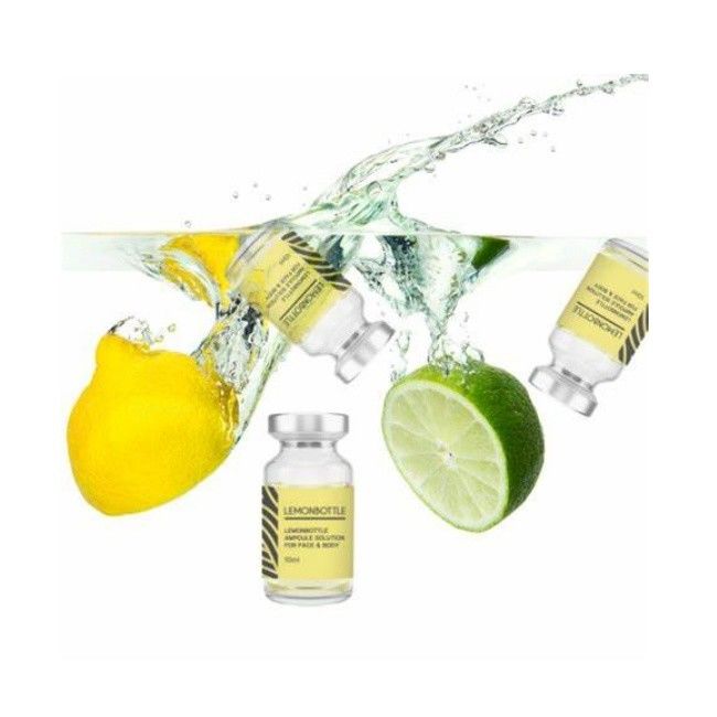Solución disolvente de grasa de alta concentración para rostro y cuerpo 10ml x 5 botellas de limón Embalaje aseptico desechable