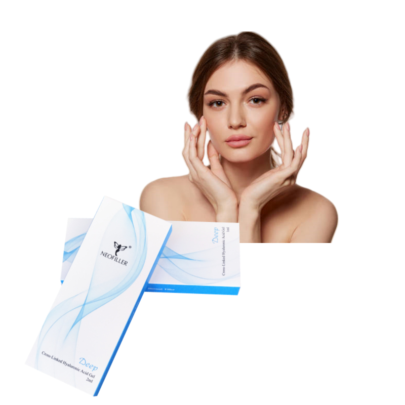 Neofiller 2 ml de ácido hialurónico enlazado cruzado relleno dérmico línea profunda contorno de la nariz gel inyectable para mejorar la apariencia facial