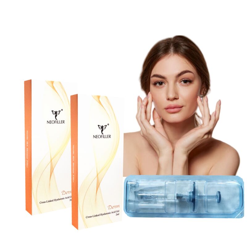 Neofiller Youthful Glow Hyaluronic Acid Dermal Filler con 24 mg/ml Concentración durante 9-12 meses Longevidad mediante inyección hipodérmica