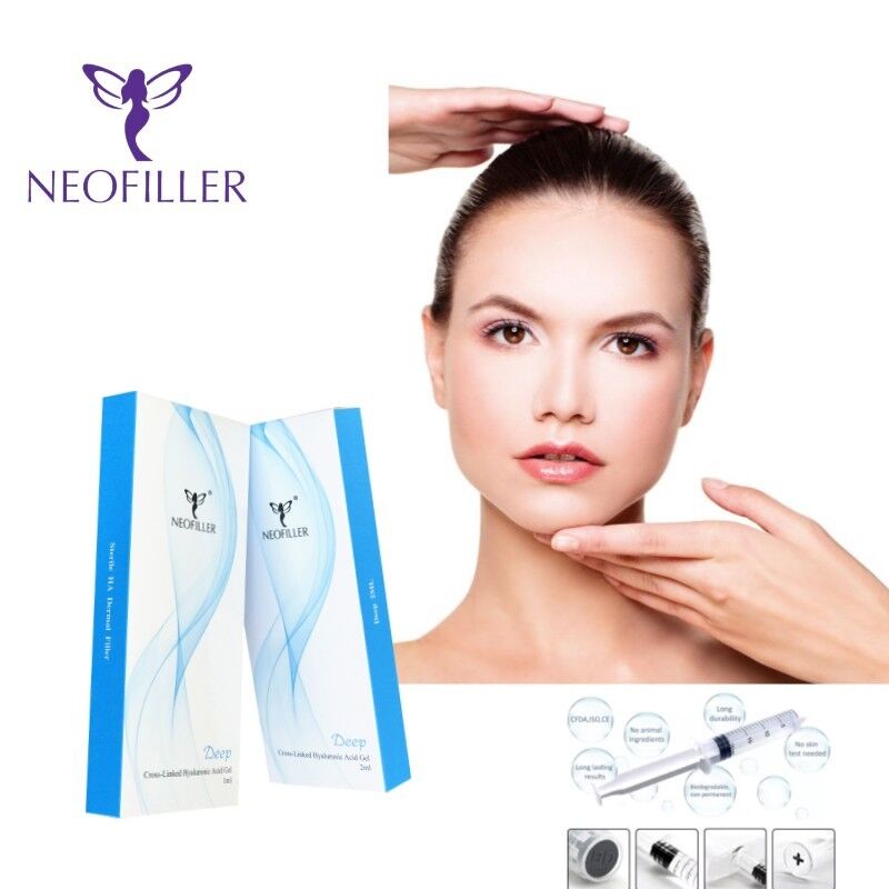 Inyección hipodérmica Hyaluronic Acid Filler Gel transparente para tratamiento de arrugas faciales Aumento de volumen e hidratación de la piel