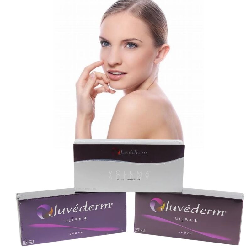Restauración del volumen Juvederm Relleno dérmico Ácido hialurónico Gel inyectable Mejora de apariencia natural