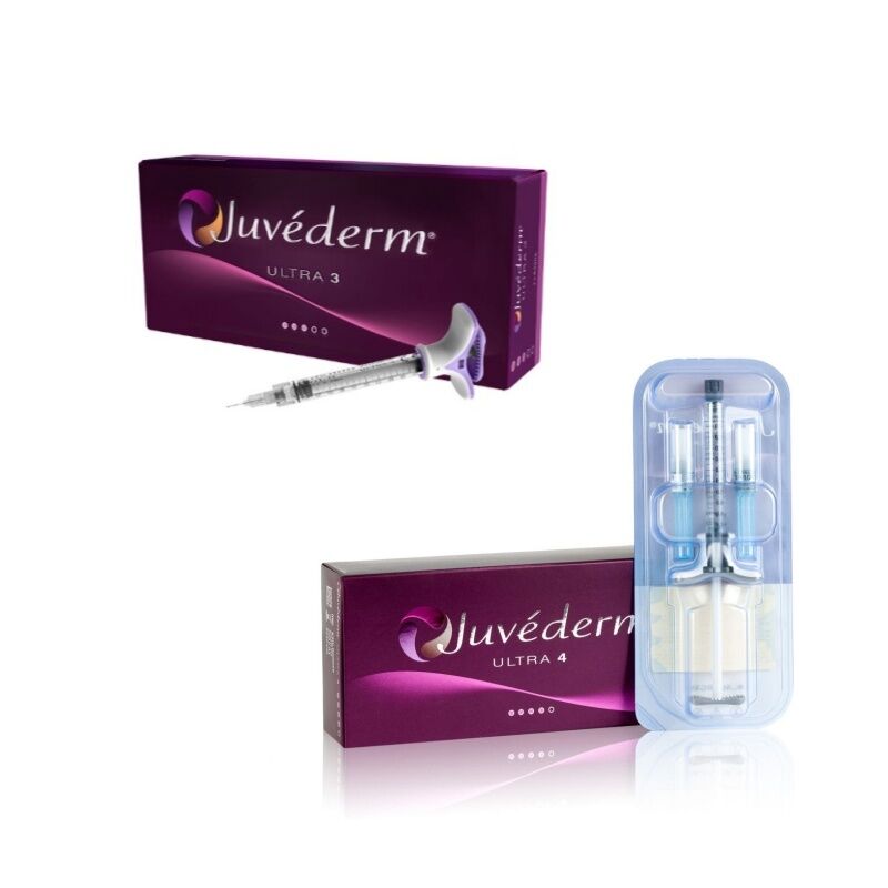 Relleno dérmico Juvederm en gel con concentración de 20 mg/ml diseñado para cirugía plástica y tratamientos de reducción de arrugas