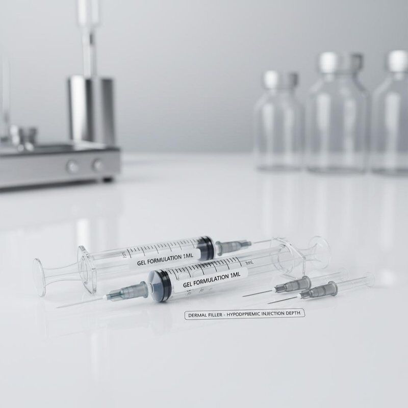 Gel formulation Juvederm Dermal Filler 2 times 1ml volume hypodermic injection depth suitable for medical cosmetic applications