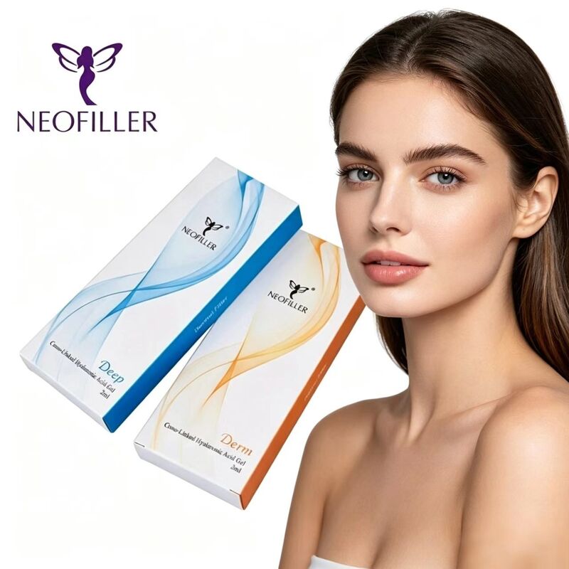 Neofiller Ácido hialurónico interconectado Relleno dérmico Gel inyectable Relleno labial de barbilla Aumento del volumen facial