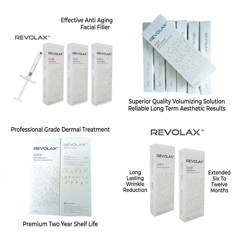 24 mgml Revolax Dermal Filler Injecciónprofundidad De media a profunda concentración en la dermis 20 mgml Solución para aumento del volumen facial