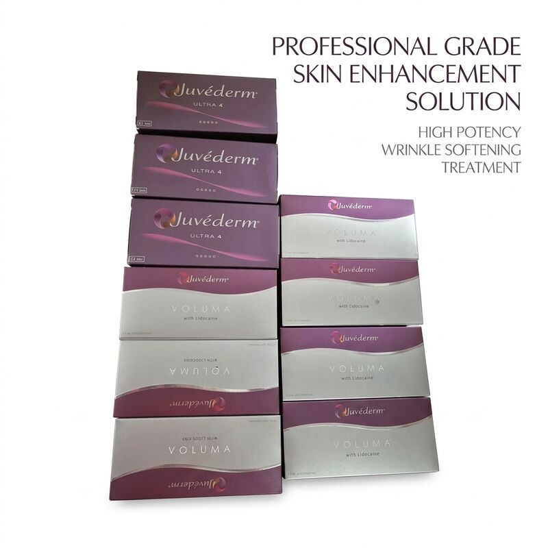 Volumen de la jeringa 1 ml jeringa Juvederm Relleno dérmico que ofrece seguridad Duración de 9 a 12 meses Ideal para el rejuvenecimiento de la piel