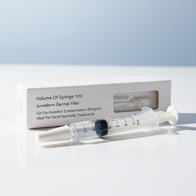 Volumen de la jeringa 1 ml Juvederm Dermal Filler Gel Formulación Concentración 20 mg Ml Ideal para tratamientos estéticos faciales