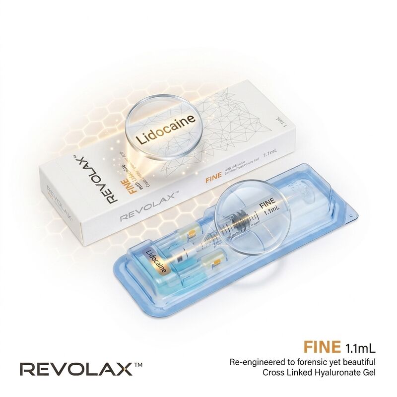 Revolax Relleno de pliegue nasolabial profundo monofásico con enlace cruzado de ácido hialurónico Relleno dérmico 1.1 ml 24 mg/ ml