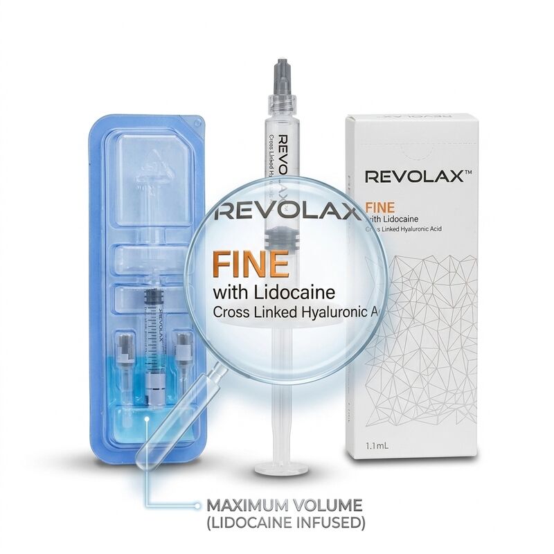 Relleno Dérmico Revolax Sub-Q para Mandíbula Monofásico de Ácido Hialurónico 1.1ml para Contorneado de Mandíbula